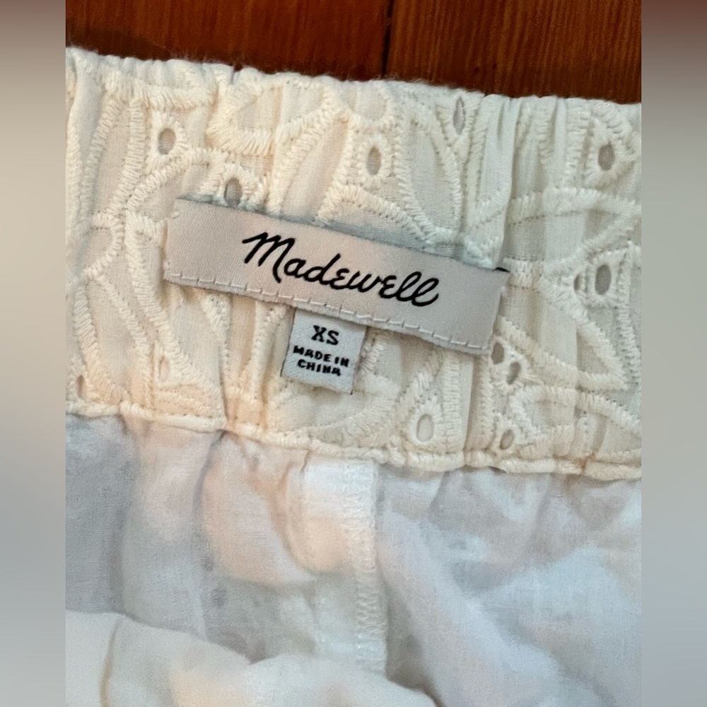 NWOT Madewell Eyelet Side-Button Midi Skirt in Dream-On Daisy - IVORY - Size XS - Picture 5 of 7